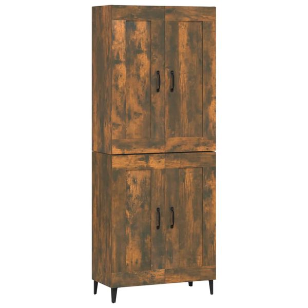 vidaXL Highboard r&oslash;kt eik 69,5x34x180 cm konstruert tre