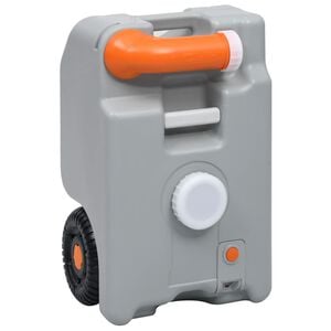 vidaXL Vanntank med hjul for camping 25 L gr&aring;