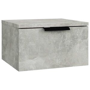 vidaXL Veggmontert nattbord betonggr&aring; 34x30x20 cm