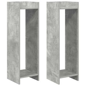 vidaXL Planteholder BetongGr&aring; 30 x 30 x 100 cm Konstruert tre