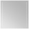 vidaXL LED Badevindu med speil Gjennomsiktig 50 x 50 cm herdet glass