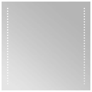 vidaXL LED Badevindu med speil Gjennomsiktig 50 x 50 cm herdet glass