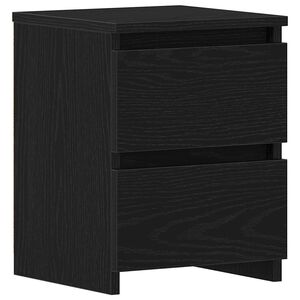 vidaXL Nattbordskap Svart Eik 30 x 30 x 40 cm Konstruert tre