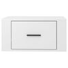 vidaXL Veggmonterte nattbord 2 stk høyglans hvit 50x36x25 cm