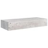 vidaXL Veggmonterte skuffehyller 2 stk betonggrå 60x23,5x10 cm MDF