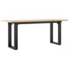 vidaXL Salongbord O-ramme 110x40x45 cm heltre furu og st&aring;l