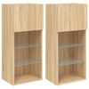 vidaXL TV-benker med LED-lys 2 stk sonoma eik 40,5x30x90 cm