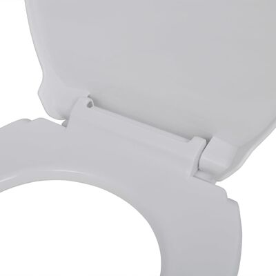 vidaXL Mykt-lukkende toalettstol oval