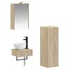 vidaXL Baderomsskapsett 4 pcs Sonoma eik 43 x 16 x 62,5 cm