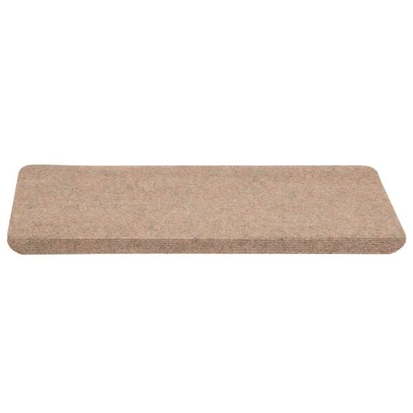 vidaXL Selvklebende trappematter 15 stk 65x24,5x3,5 cm beige