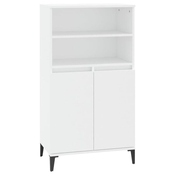 vidaXL Highboard hvit 60x36x110 cm konstruert tre
