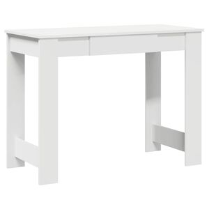 vidaXL Skrivebord hvit 100x45x75 cm konstruert tre