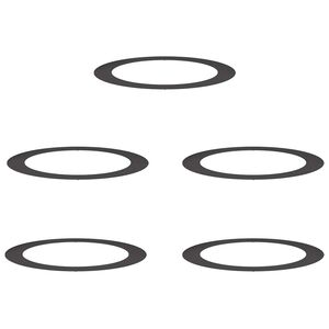 vidaXL passende for Flat Tre Ringer 5 stk. Svart &Oslash;90/120 cm St&aring;l