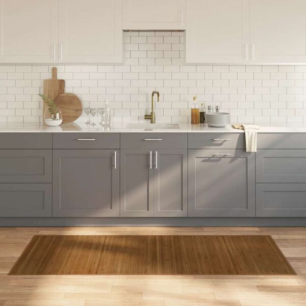 vidaXL Teppe rektangul&aelig;r brun 80x200 cm bambus