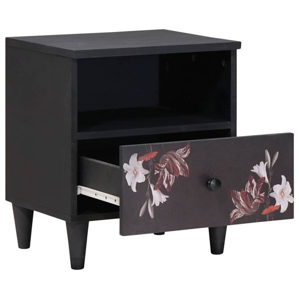 vidaXL Nattbord med skuff Brun 40 x 33 x 46 cm Massiv mango tre