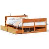 vidaXL Sengeramme uten madrass brun 150x200 cm heltre furu