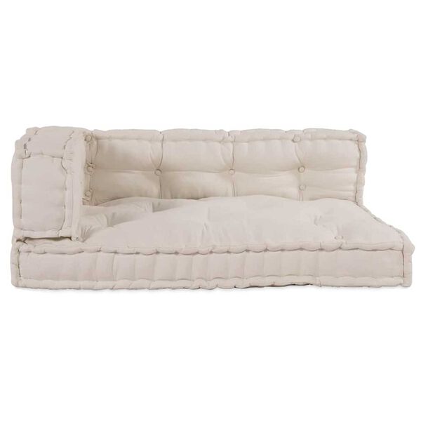 vidaXL Palle sofa pute Krem stoff