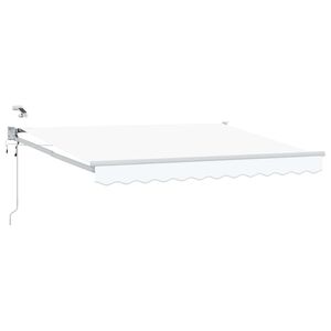 vidaXL Elektrisk Utrekkbar Markise Hvit 2,5 x 2 m