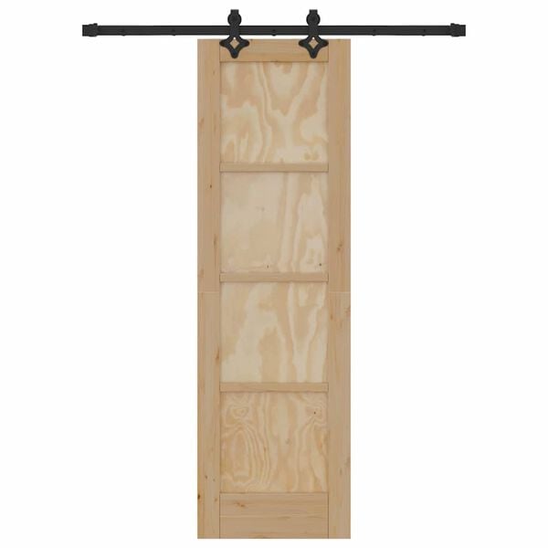 vidaXL Skyved&oslash;r ORKDAL Brun 61 x 198,5 cm Massiv furu