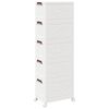 vidaXL Oppbevaringsboks stablebar med hjul 5-lags 28 L 48,5x29,5x139cm