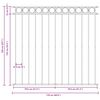 vidaXL Gjerdepanel Assen st&aring;l 1,7x1,5 m svart