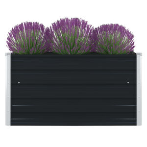 vidaXL Forh&oslash;yet plantekasse 100x100x45 cm galvanisert st&aring;l antrasitt