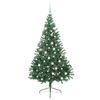 vidaXL Kunstig Forh&aring;ndsopplyst Juletre med 300 LED gr&oslash;nn 180 cm PVC