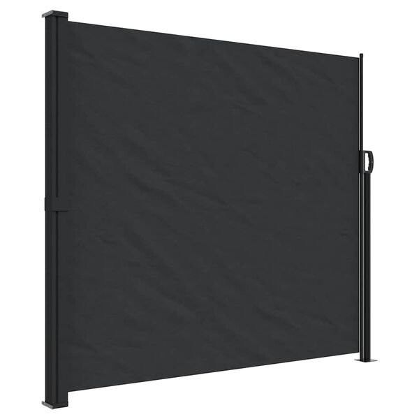 vidaXL Uttrekkbar sidemarkise svart 180x300 cm