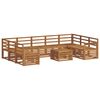 vidaXL Sofasett 10 pcs Naturlig Solid akasietre