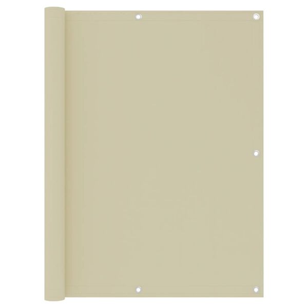 vidaXL Balkongskjerm kremhvit 120x600 cm oxfordstoff