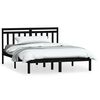 vidaXL Sengeramme svart heltre furu 120x200 cm