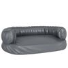 vidaXL Ergonomisk hundeseng skum gr&aring; 60x42 cm kunstig skinn