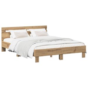 vidaXL Sengestamme Artisan eik 140 x 190 cm Konstruert tre