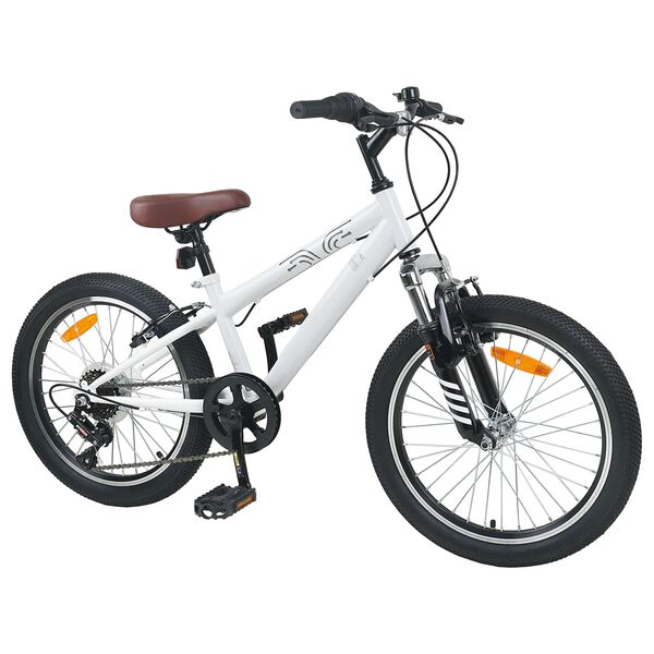 vidaXL Kids Mountain Bike 20 Tommer 6-Speed for 5-8 &aring;r gamle Hvit