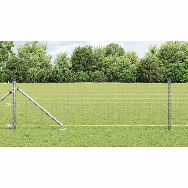 vidaXL Gjerdepunkter 13 pcs sølv Ø32mm 100 cm Galvanisert stål