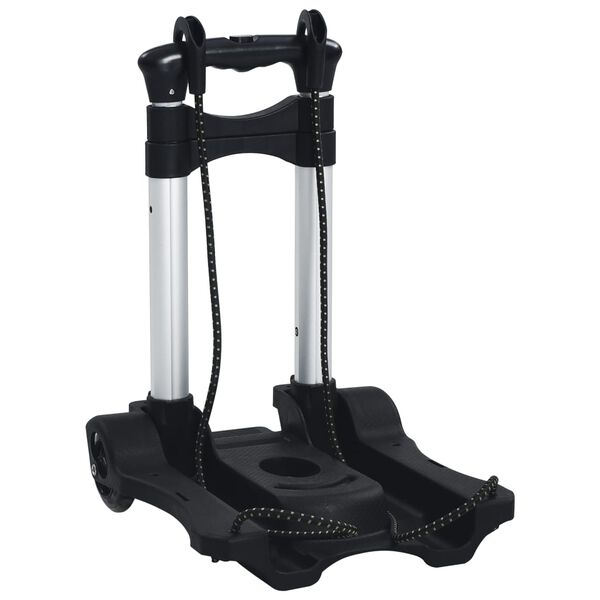 vidaXL Sammenleggbar transportvogn 45 kg aluminium s&oslash;lv