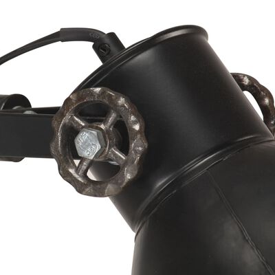 vidaXL Gulvlampe med 2 lampeskjermer svart E27 støpejern