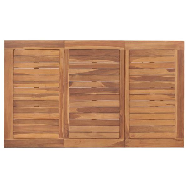 vidaXL Hagespisebord 150x90x75 cm heltre teak