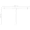 vidaXL Manuell uttrekkbar markise med LED 400x350 cm antrasitt
