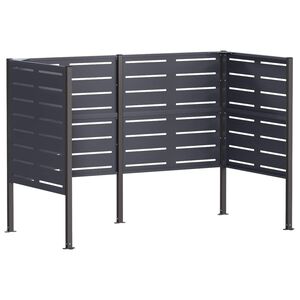 vidaXL Skjerm for s&oslash;ppeldunk 167 x 85 x 113 cm St&aring;l Antrasitt
