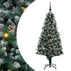 vidaXL Kunstig juletre med 300 LED gr&oslash;nn 180 cm PVC og St&aring;l og Plast