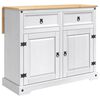 vidaXL Kj&oslash;kken&oslash;yset 2 stk. Hvit og Honningvoks 112 x 70 x 91,5 cm