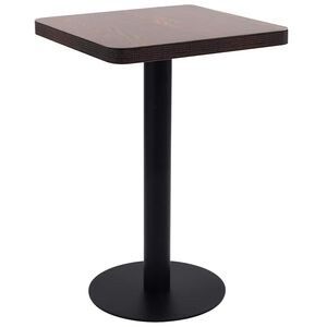 vidaXL Bistrobord m&oslash;rkebrun 50x50 cm MDF