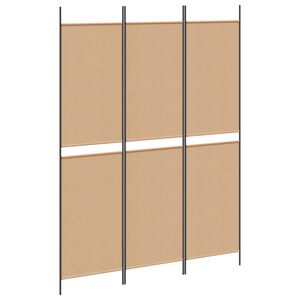vidaXL 3-panel romdeler Beige 150 x 200 cm Stoff