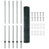 vidaXL Euro gjerdet med stolpe 10 x 1,5 m PVC-belagt st&aring;l Gr&oslash;nn Mesh