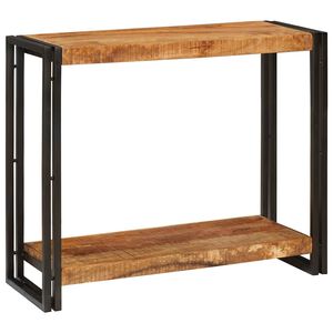 vidaXL Konsollbord med hylle Brun 90 x 33 x 75 cm Massiv mango tre