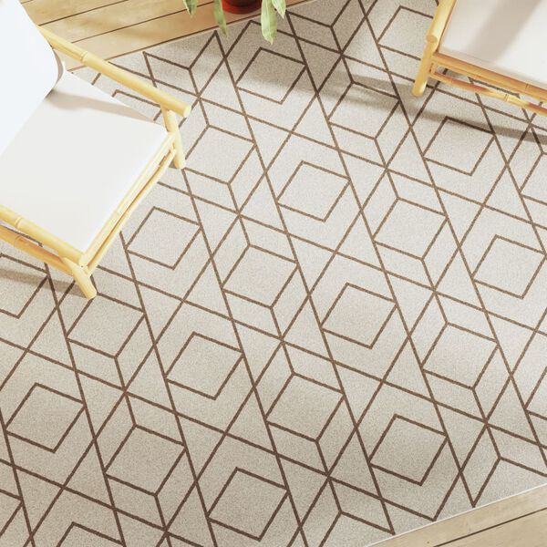 vidaXL Inne- og uteteppe kort luv flerfarget 190x300 cm sklisikkert