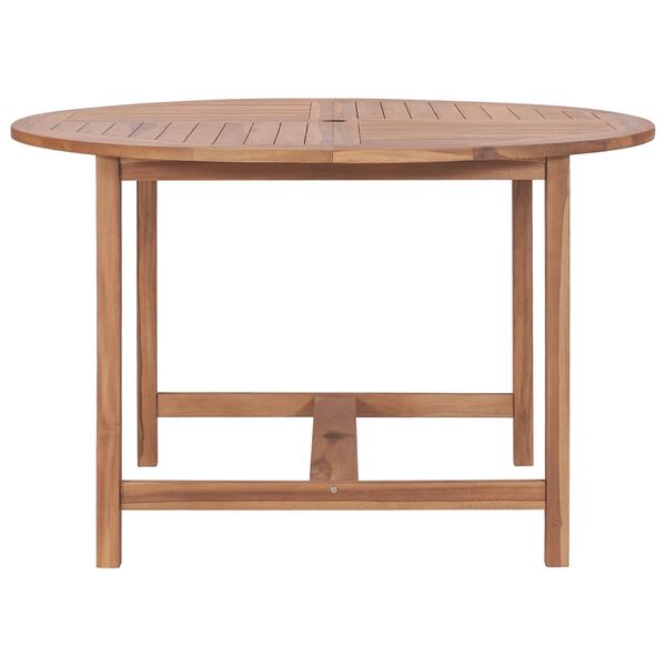 vidaXL Utendørs spisebord Ø110x75 cm heltre teak