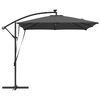 vidaXL Kantilever bananparasol Antrasitt 249 x 249 x 250 cm