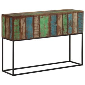 vidaXL Konsollbord 110x30x75 cm gjenvunnet heltre og jern
